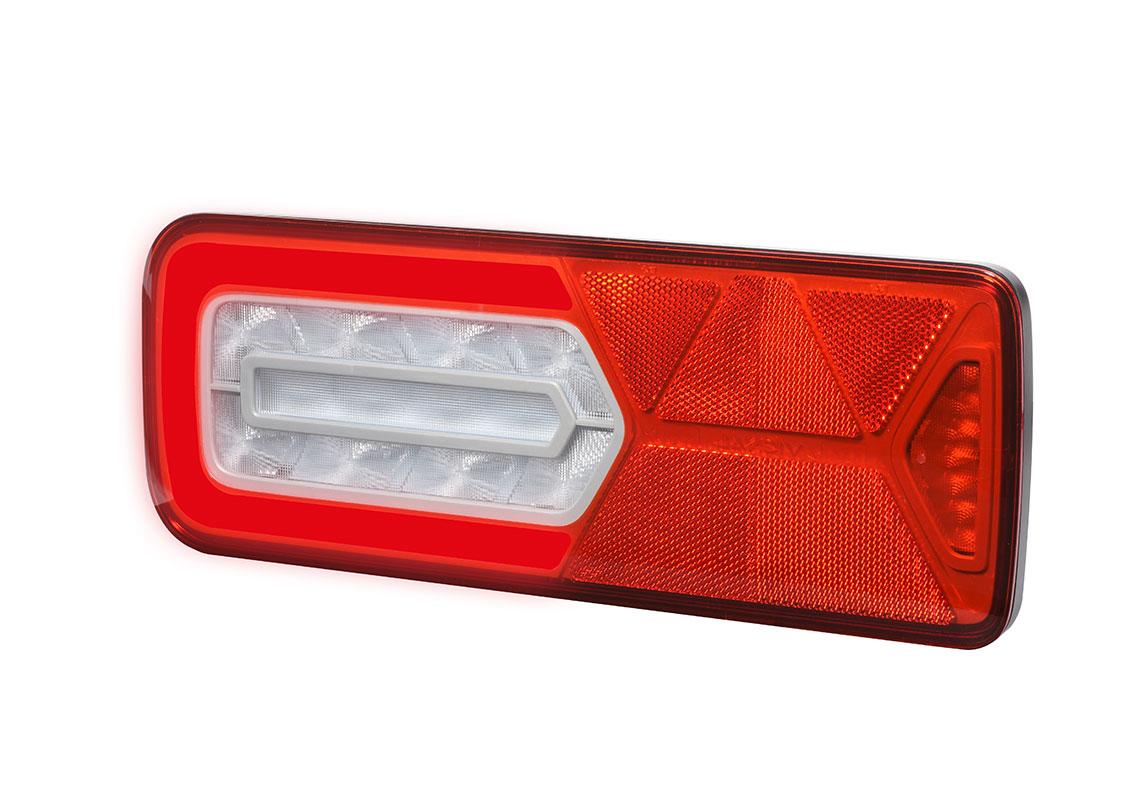 Rear lamp LED GLOWING Left 12V, additional conns, triangle